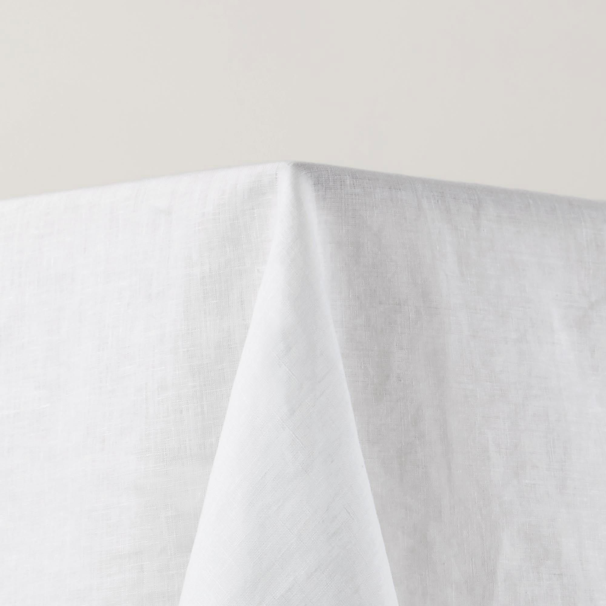 Nappe carrée CARLINA blanc pur et bourdon noir